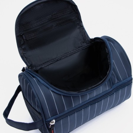 Lightning cosmetic bag, external pocket, blue color-2