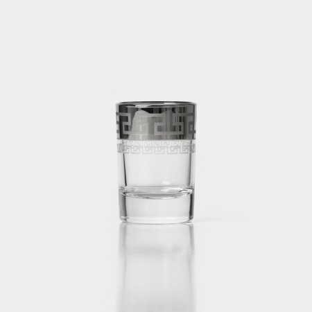 Set of glass drinking "Nero", 7 items: Capherine 500 ml, piles 50 ml, silver color-5