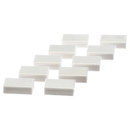 Set of eraser rectangular white, 10 pieces, in film