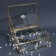 Organizer for storage "Mountains", with a lid, glass, with a mirror -bottom, 1 section, 20 × 16 × 6.5 cm, the color is transparent/copper
