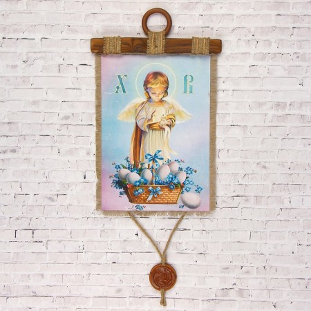 Souvenir scroll "Angel and basket"