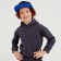 Basebolk with a direct visor for the boy Minaku, size 56, black/blue color