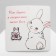 Bunny icon with a camera, white-pink color in ferrous metal