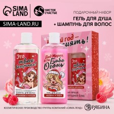 Новогодний подарочный набор косметики «Новый год - время сиять!», гель для душа и шампунь для волос, 2 х 250 мл, Новый Год