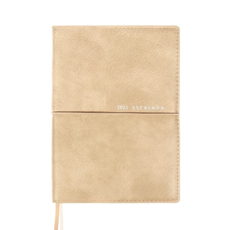 Diary DATIR 2025 A6+ 176l Escalada, Soft Okvl, Single Leather, TIS F, KR BL 70g/M2, Beige