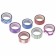 Sticky tape polymer for decor with sparkles "Geometry", 15 mm x 3 m (set 7 pcs)