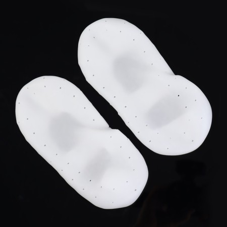 Socks for pedicure, silicone, with a strap, 18 × 9 cm, size l, color white-3
