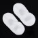 Socks for pedicure, silicone, with a strap, 18 × 9 cm, size l, color white