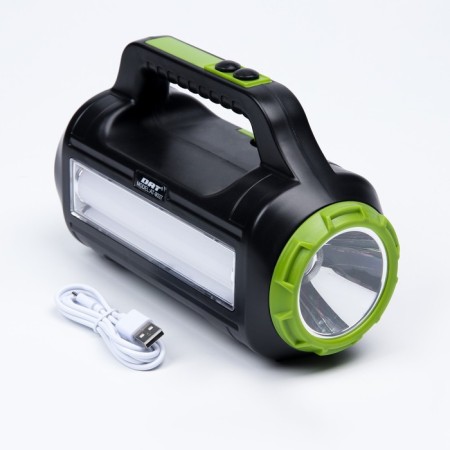 Flight battery flashlight, 10+10 watts, 4000 mAh, T6+LED, 6 modes, solar battery-1