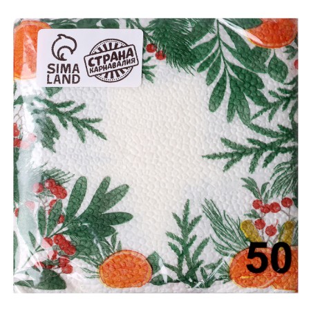 Napkins single -layer "New Year's aroma", 24x24 cm, set 50 pcs-1