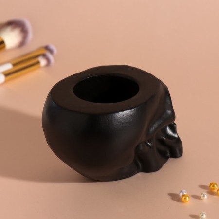 Interior item "Skull Silence" 6.5*10cm black matte-2