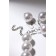 Set 2 objects: earrings, beads "pearls" large beads, white color, 43 cm