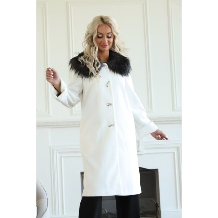 Female coat, size 42, white color-10