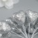Decorative heart for creativity 2x2 cm, silver