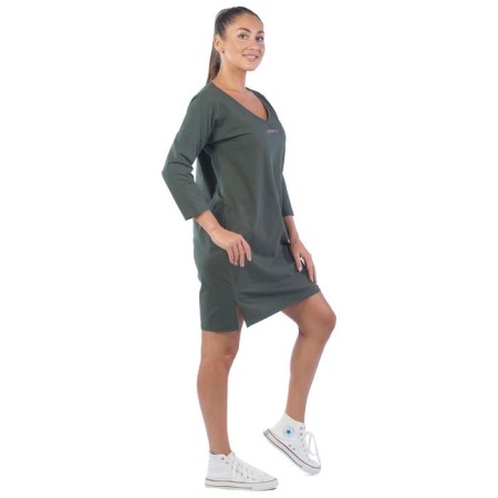 Women's dress, size 52, khaki color-1