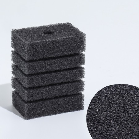 Rectangular sponge for the turbo filter No. 6, 8 x 5 x 10 cm, gray