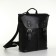 City backpack made of genuine leather with lightning, igermann, black color