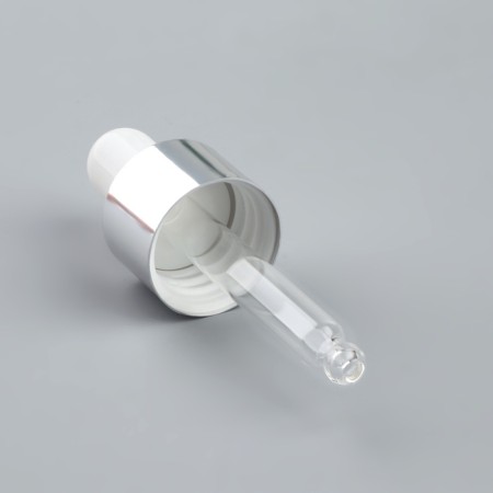 A glass bottle for storage with a pipette, 10 ml, brown/white color-3