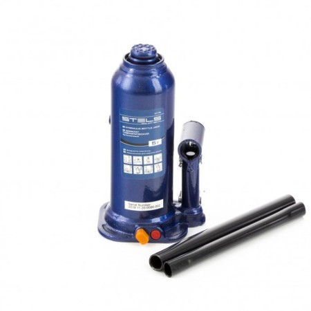 Hydraulic jack STELS 51175, bottle, 5 tons, h rise 207-404 mm, in the case