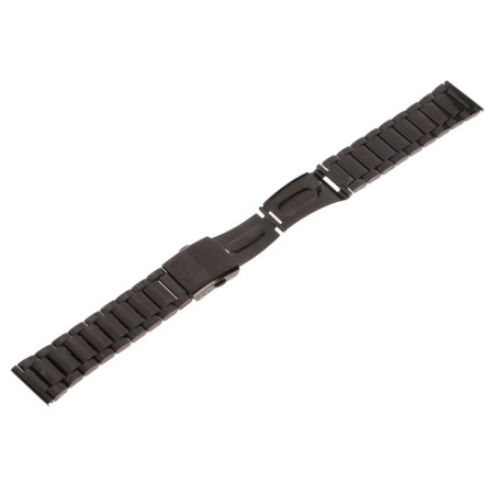 Solomon watch strap, 24 mm, metal, L-22.5 cm, black chrome-1