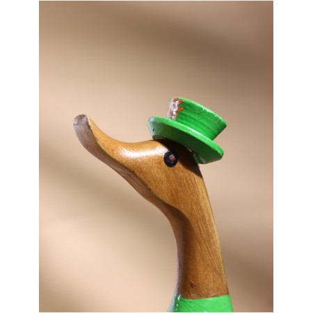 Souvenir "Duck in green clothes with print" tree 13x9x27 cm-3