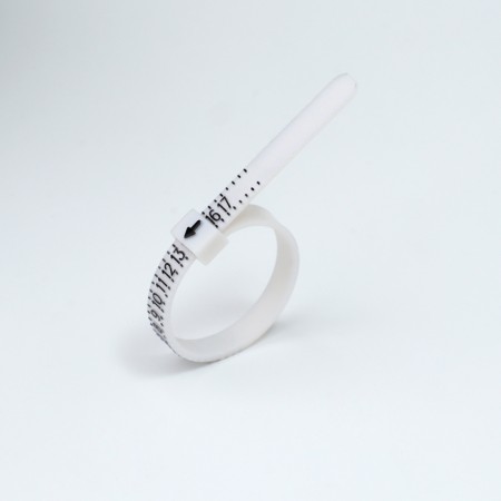 Set for measuring the size of the ring "Ring-heart-aid, sheet", 11.5 × 0.8 × 0.8 cm, white color-9