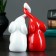 Figure "A couple of elephants" white/red, 9x12x16cm