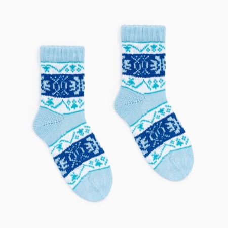 Noski children's woolen, blue color, size 11-12