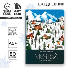 New Year. Diary Soft cover Software Tach, 24 x16.5 cm, 80 sheets 