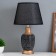 Housing table "Housing" 1x40W E14 black/gold 22x22x38cm