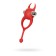 Vibrocolor with a tail Jos Nick, silicone, red, 13.5 cm