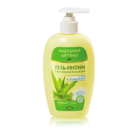 Hel for intimate hygiene Iris Cosmetic Folk pharmacy, with Aloe and D-panthenol, 250 ml
