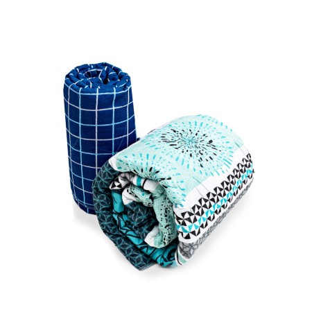 The blanket is a lot of 140x205cm, mix, polyester 200g/m, PE100%-4
