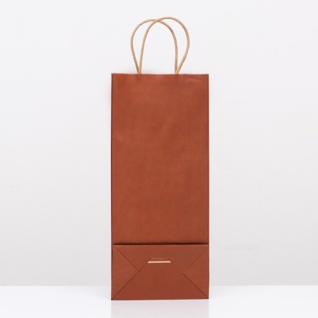 Craft package for a bottle, “brown”, 14 x 8 x 32 cm-2