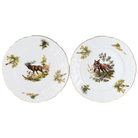 Dessert plate bernadotte, decor "Hunting Stories", 19 cm-2
