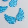 Decor for creativity plastic "Brilliant wings" blue 2.2x3.3 cm