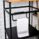 Hanger for towels, plastic, 22.5x6x9 cm, black color