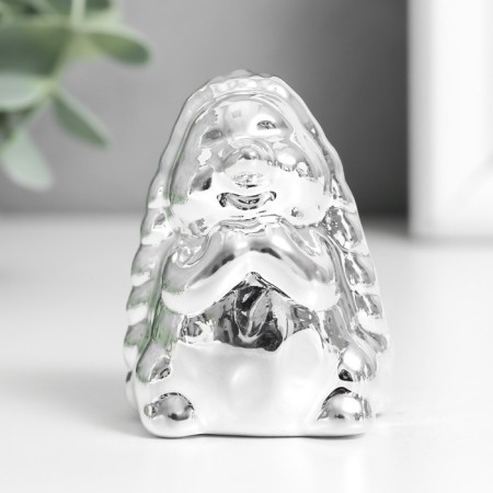 Souvenir Ceramics "Hedgehog" silver 5x4.5x6.7 cm