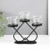 Summary metal, glass for 3 candles "peak" d = 5 cm black 19x6x16.5 cm