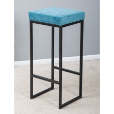 Bar FRAME, 356 × 336 × 811 mm, velor, blue / black metal color