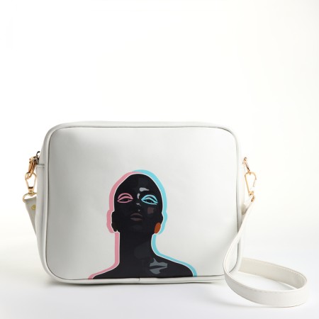 Women's bag over the shoulder Textura, small, white color