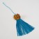 Textile suspension, plastic "Chinese lion" Blue 2x4x14 cm