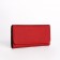Women's wallet on the button, burgundy color