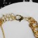 Bracelet Metal “Chain” Two threads cross, color gold, 17 cm