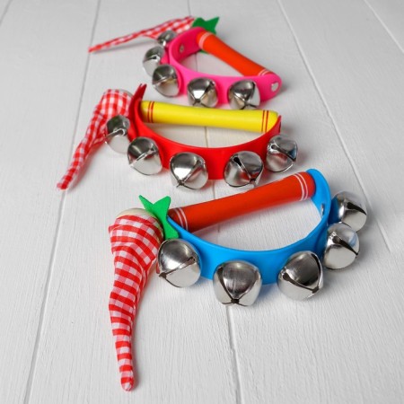 Toy musical tambourine "Beasts" with bells, mix-11