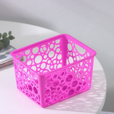 Basket for storage of the share "circles", plastic, 11.5 × 14 × 8 cm, color mix-1