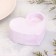 The candlestick "Heart is large. Marble" from gypsum, 10.5x9x4.5cm, marble with purple strips