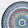 Largan Rishtan ceramics "Patterns", 46 cm, Blue Mix