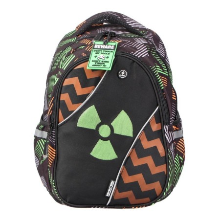 Youth backpack 40 x 30 x 16 cm, with an ergonomic back, with a luminous element of optical-fiber threads, Seventeen, Optical Fiber-3