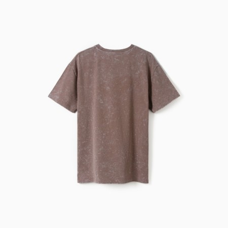 Female T-shirt, brown color, ONE SIZE (42-46)-4